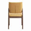 Ensemble de 2 chaises de salle à manger de style campagnard avec finition noyer et jaune