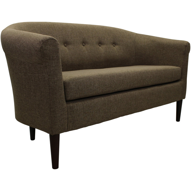 Reichenbach Upholstered 57'' Settee, Pecan