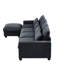 Canapé modulaire en L avec méridienne réversible - Chenille gris foncé Endurance-80491785-80491789