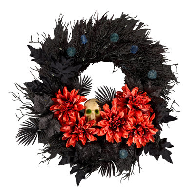 24in. Boo-tiful Halloween Wreath with LED Lights