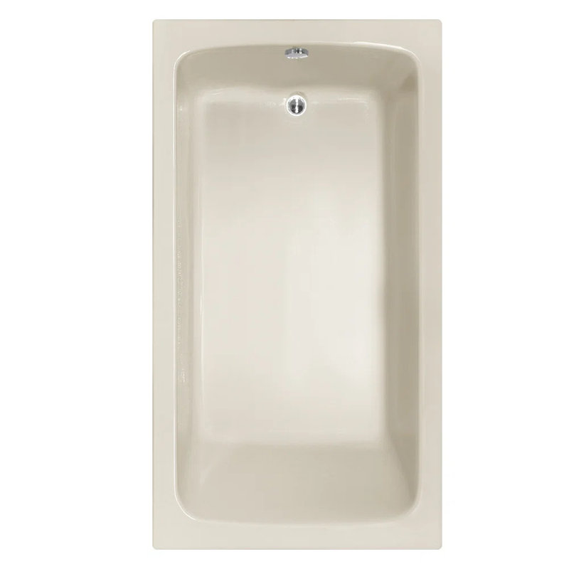Melissa 66'' x 36'' Air Acrylic Bathtub, Biscuit, Polished Nickel