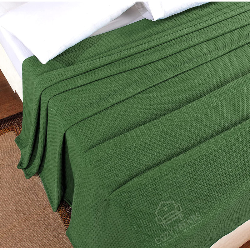 Couverture en coton, Grand, 4, Vert