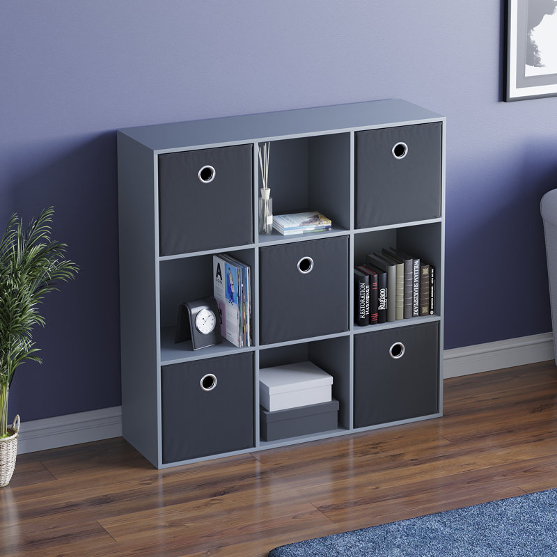 Meiting 96.5cm H x 96.5cm W Bookcase, Grey