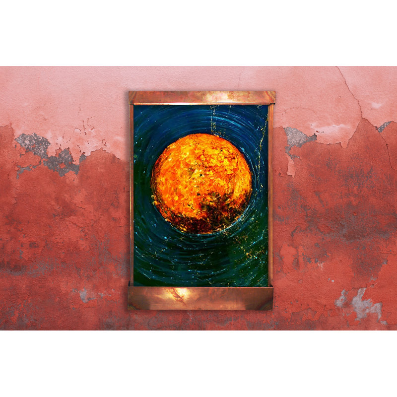 Hand Crafted Weather Resistant Wall Base Fountain with Light