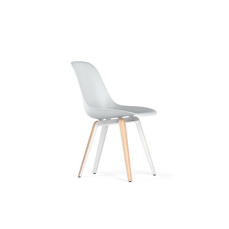 Chaise d’appoint Fruitvale, Blanc/chêne