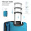 Valise légère de 20 pouces avec roulettes à roulettes Valise rigide extensible, bagage à carreaux 20 po