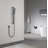Modern Square Flat-headed Handheld Shower System Wall-mounted Single Handle with Slide Bar，Matte Black-121012020