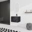 Meuble-lavabo mural 24 po avec lavabo en céramique et porte d'armoire à fermeture en douceur 24 po