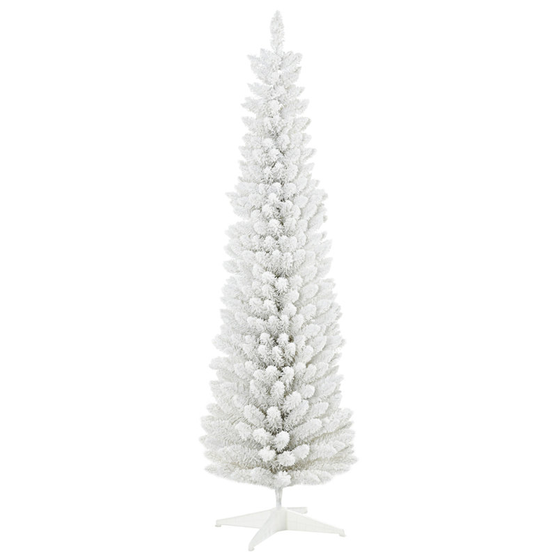 Arbre de Noël artificiel mince enneigé, 5.9'