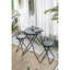 Table d'appoint avec deux sièges 57,5 x 23,6 x 39,8 po noirs