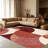 Rust Red Curve Geo carpet-easy to clean, machine-washable, soft and comfortable; suitable for door mats, kitchens, living rooms, bedrooms, corridors, and laundry areas. Easy to clean, durable carpet for home decoration.-129741954