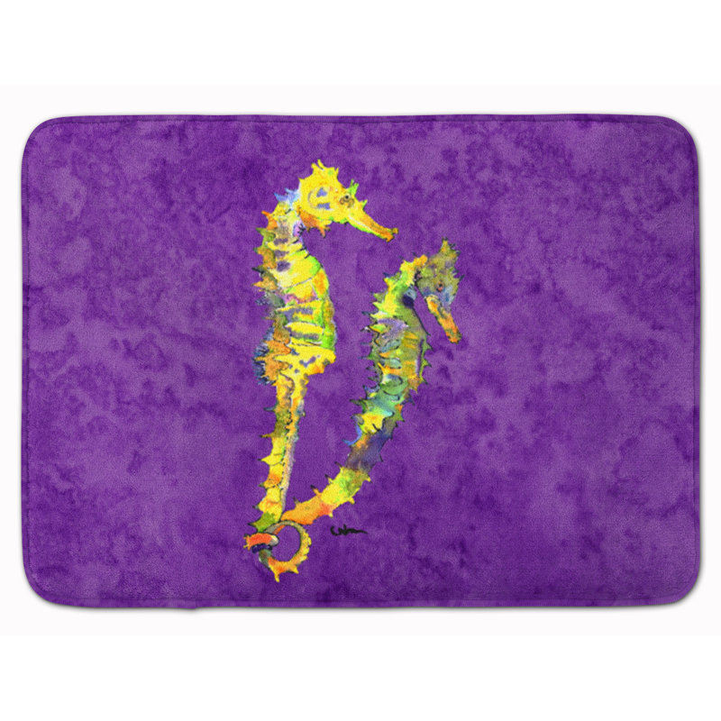 Ojas Rectangle Microfiber Non-Slip Bath Rug