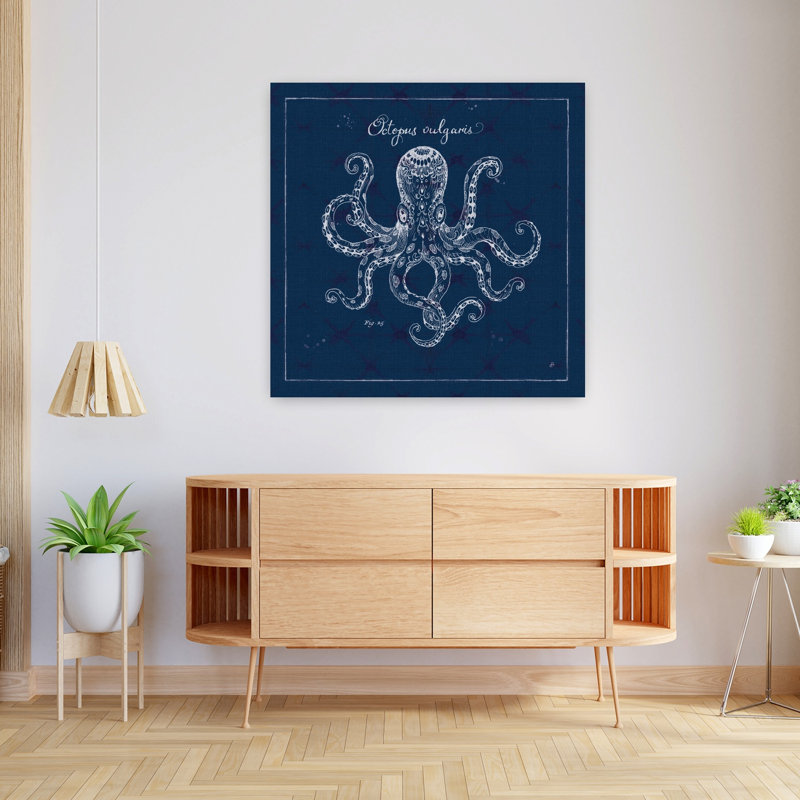 Underwater Life, pieuvre, art côtier, H 36 po x l 36 po