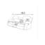 Canapé inclinable en cuir avec table rabattable 78,5 po Jaci-1262024679