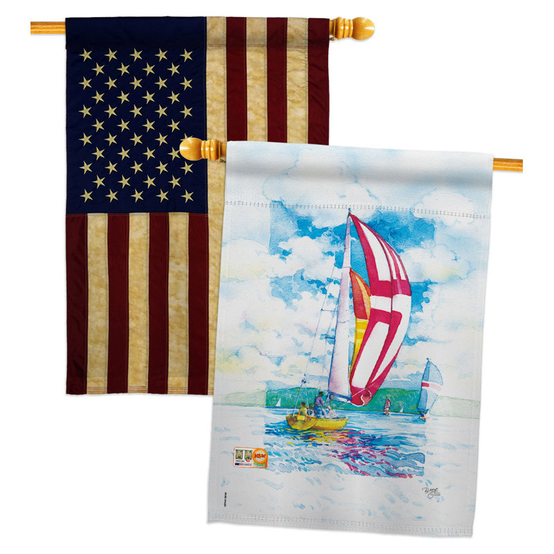 Double Sided 40'' H x 28'' W Polyester House Flag