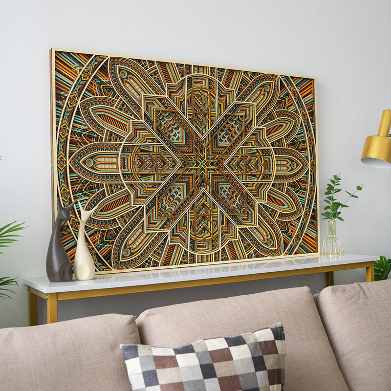 Décoration murale 3D géométrique Mandala