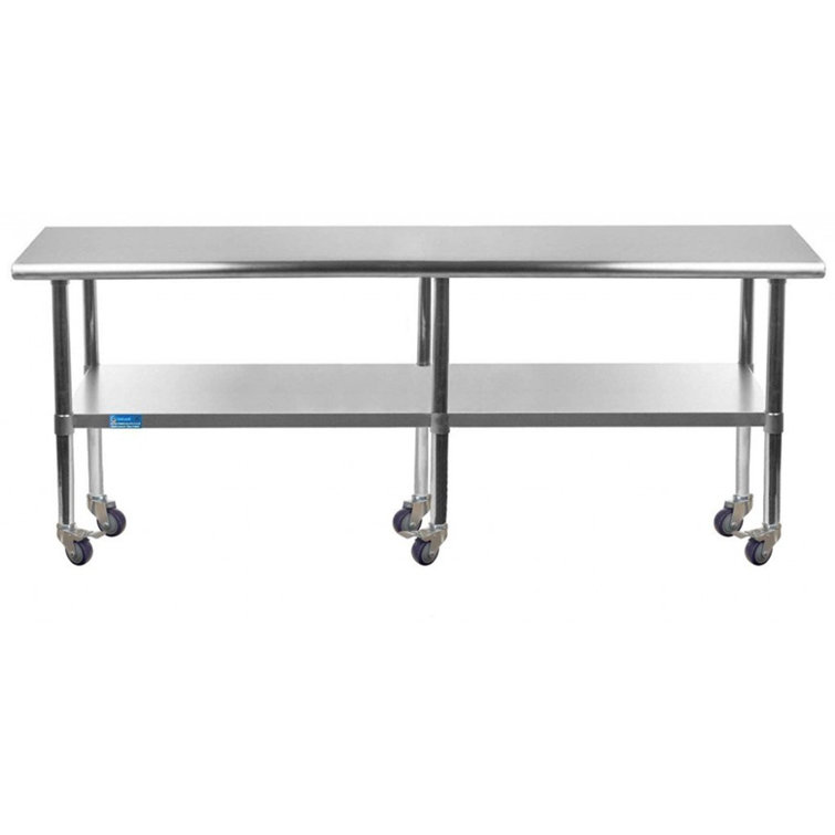 stainless food prep tables