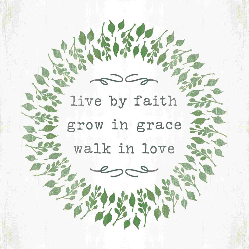 Live By Faith 5, H 12 po x l 12 po