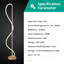 Lampe sur pied 3 lumières à DEL à intensité variable pour le salon, lampe moderne sur pied en métal flexible avec interrupteur au pied, or