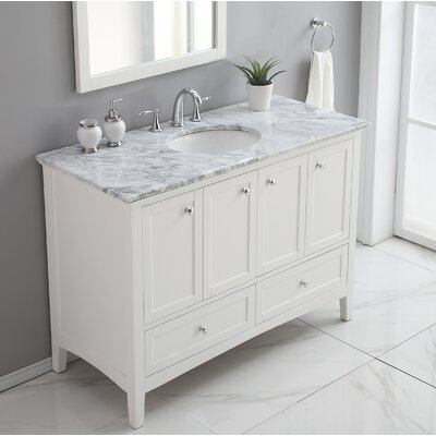 Ebern Designs Linder 48'' Free Standing Single Bathroom Vanity with ...