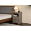 Table de chevet avec station de charge - Table d'appoint à 2 tiroirs avec tablette ouverte pour la chambre à coucher, le salon ou le bureau (conception moderne à grain de bois)-973827187