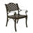 Baze 3 Piece Outdoor Patio Retro Round Cast Aluminum Dining Table and 2 Cast Aluminum Chairs Set-1017114034
