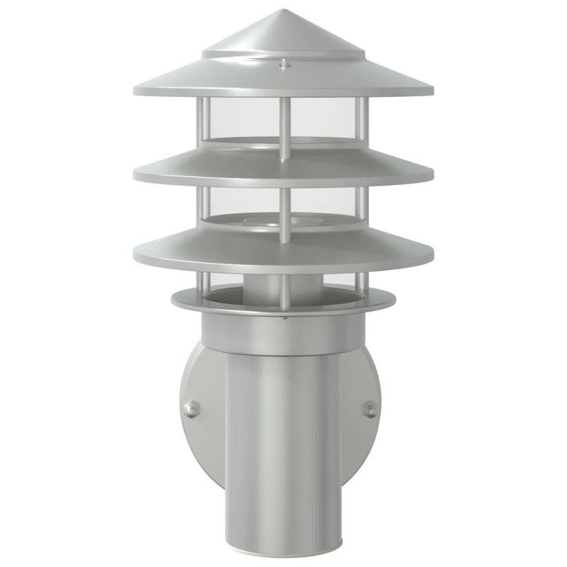 Plug-in 1 Light Outdoor Wall Light, Silver
