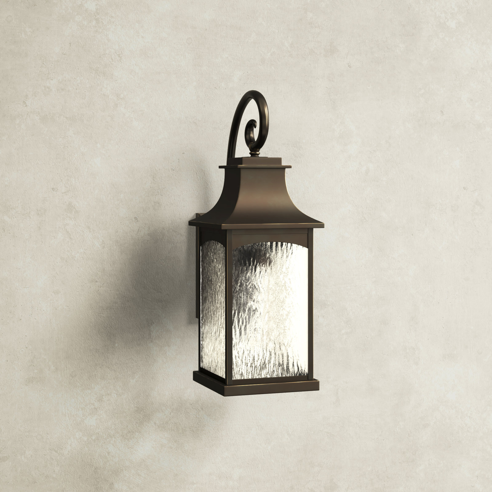 Outdoor Wall Lantern, Oil Rubbed Bronze, 23.75'' H X 8.5'' W X 12'' D, 3 - Bulb