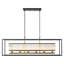 Luminaire suspendu en cristal pour îlot de cuisine à 6 lumières Dzesika