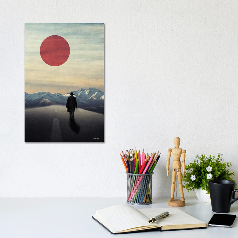 Lonely Road by Underdott Art - Wrapped Canvas Print, 20.32 cm H x 30.48 cm W