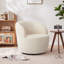 Fauteuil d'appoint pivotant 27,5 po en chenille moderne avec dossier ergonomique-2146534176