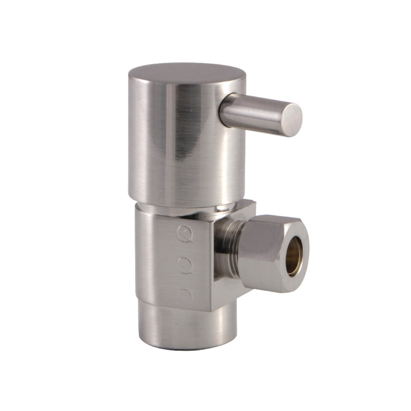 Kingston Brass Concord 1/2-Inch FIP x 3/8-Inch OD Comp Anti-Seize Deluxe Quarter-Turn Ceramic Hardisc Cartridge Angle Stop