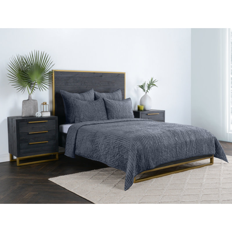 Lucio Polyester Sham, Standard, Sea Fog Blue