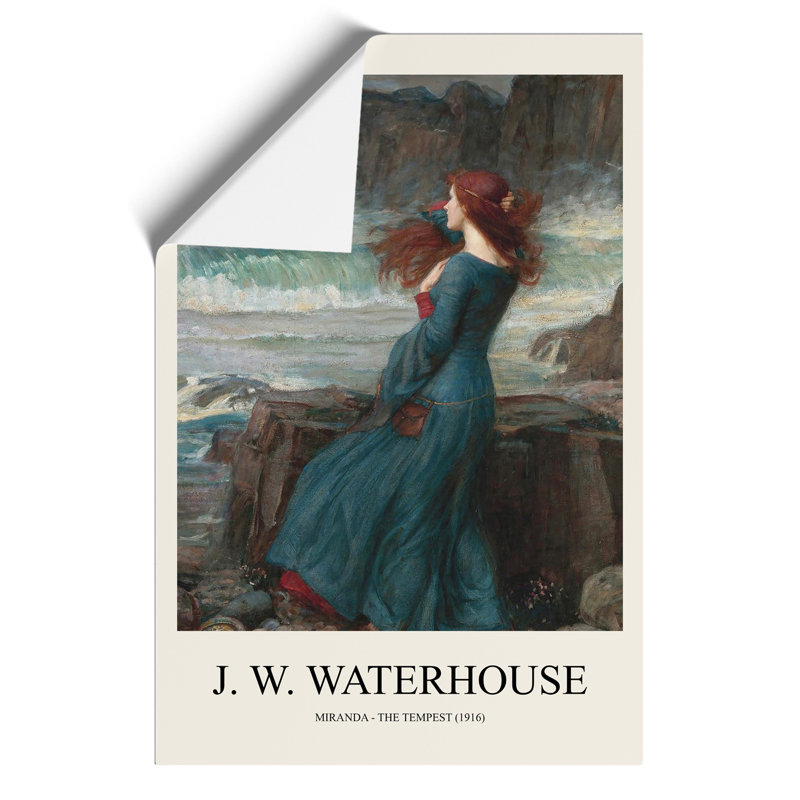 Miranda the Tempest Print by John William Waterhouse - Frameless Print, 42cm H x 30cm W x 0.1cm D