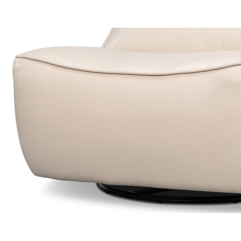 Kennett Swivel Armless Chair, Crystal White