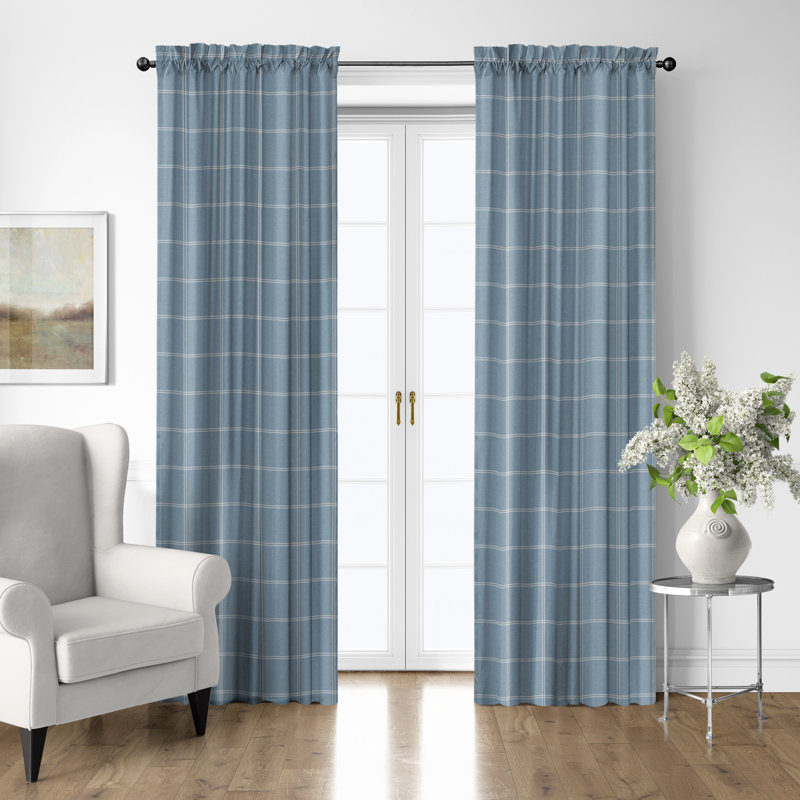 Ensemble de 2 panneaux de rideaux en coton Shay, L 50 po x L 120 po
