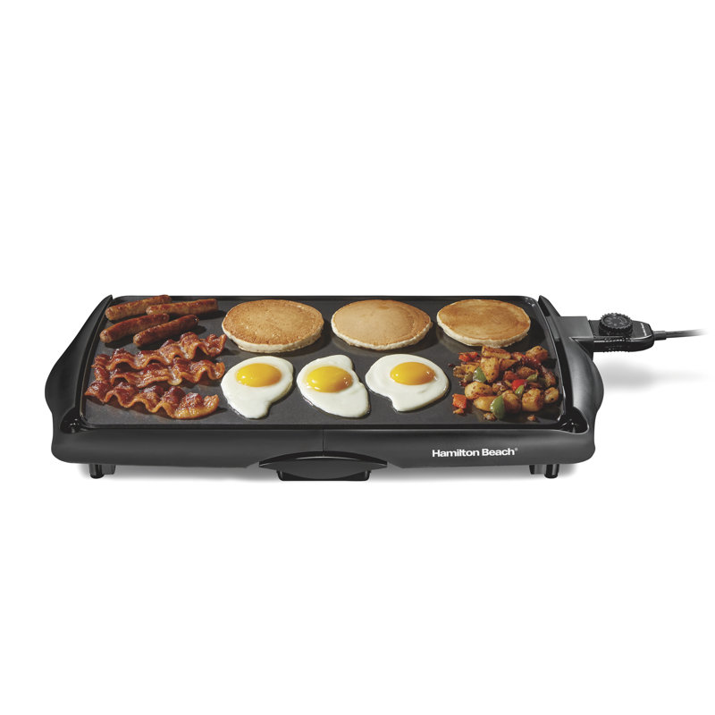 Hamilton Beach Black Ceramic Non-Stick Electric Griddle