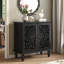 Armoire décorative, armoire de rangement à 2 portes, buffet avec tablette réglable et pieds en bois massif-456982872