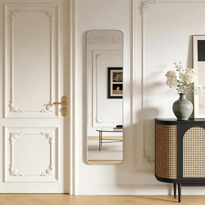 Miroir de porte décoratif en verre trempé et alliage d'aluminium