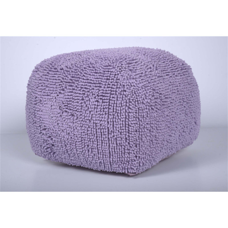 Repose-pieds carré en microfibre Spongy lavande, Lavender