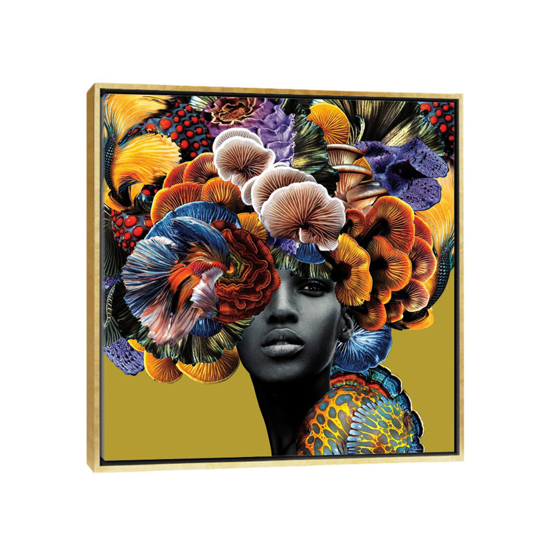 Bons cheveux - imprimé, H 26 po x l 26 po, Impression encadrée, Doré