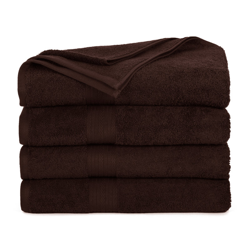Luxurious Purple Cotton Bath Towel Set of 4