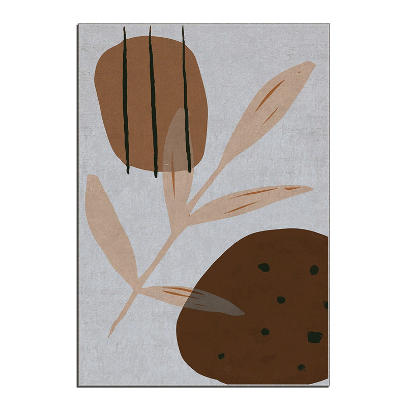 Stylish Woven Area Rug, 5.2 x 7.5 Feet, 100% Polyester with Non-Slip Felt Dot Underside | Pile Height: 0.4 inches, Total Thickness: 0.4 inches | Machine Washable, Digital Printed, Perfect for Living Room & Bedroom Decor