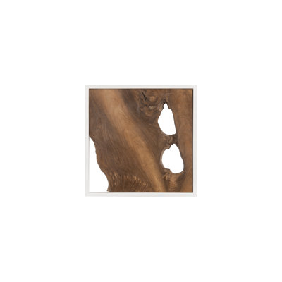 Framed Teak Tile Wall Décor