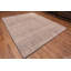 Tapis moderne à motif géométrique à rayures géométriques de couleur sel et poivre One-of-a-Kind