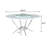 Kamiyha Round Dining Table with Lazy Susan in White and Silver