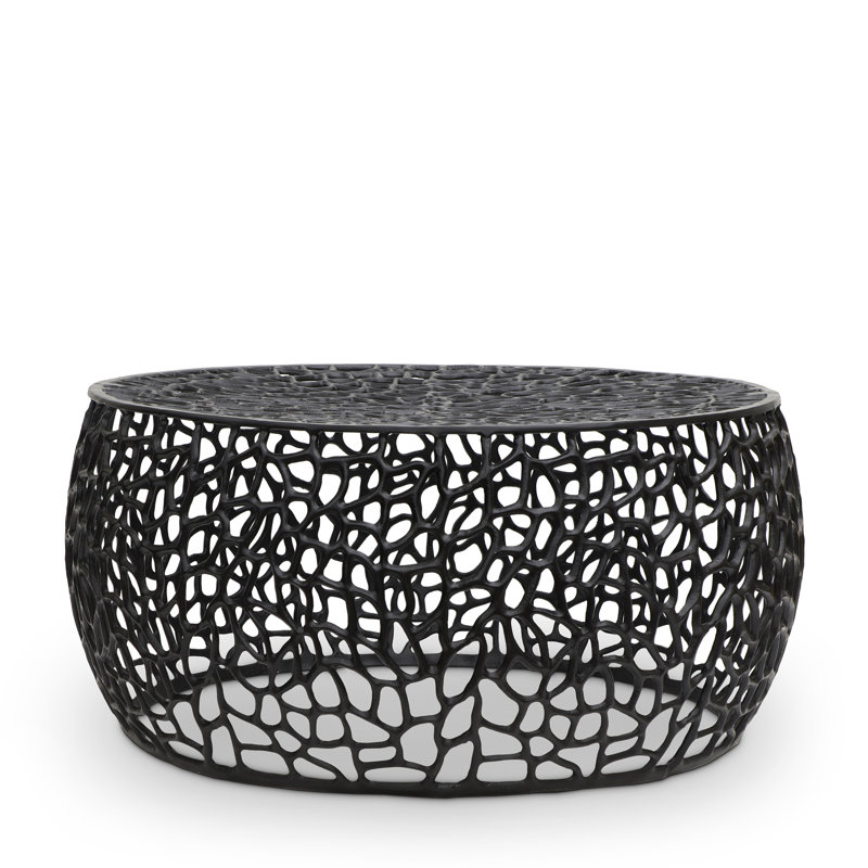 Table basse cylindrique, Noir