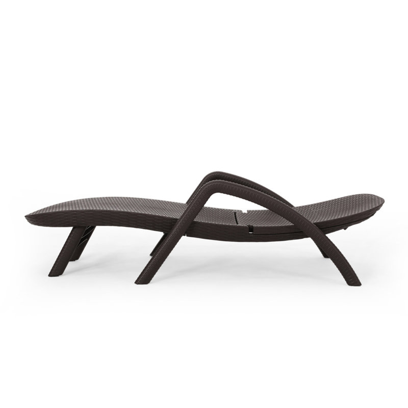 Chaise longue inclinable 76,5 po, 1, Marron foncé
