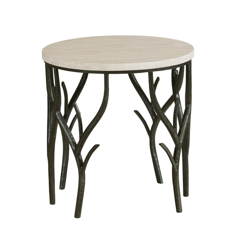 Stone Top End Table