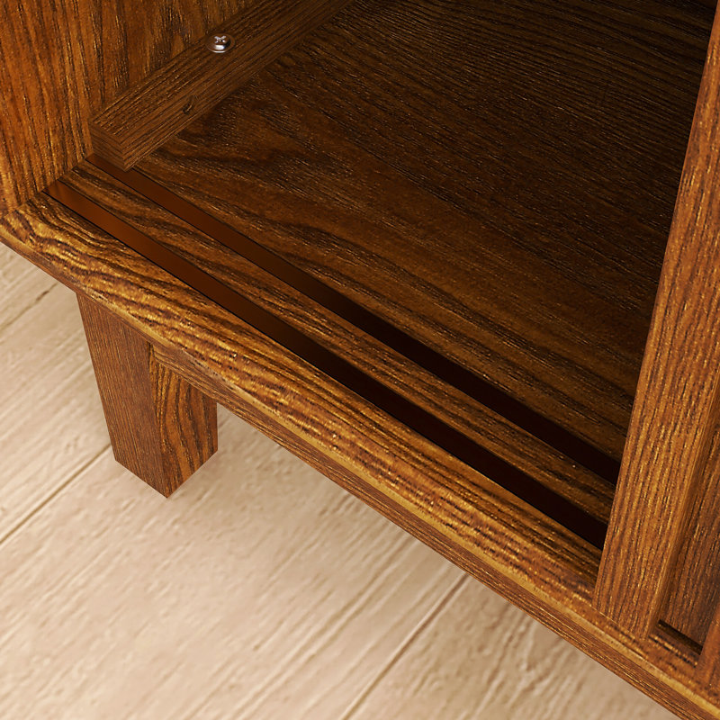 Buffet 47,30 pouces en bois avec 2 portes et pieds en bois massif